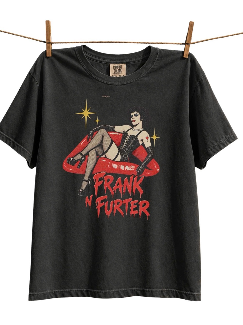 Comfort Colors Pepper Frank N Furter Tim Curry Rocky Horror Picture Show Tee